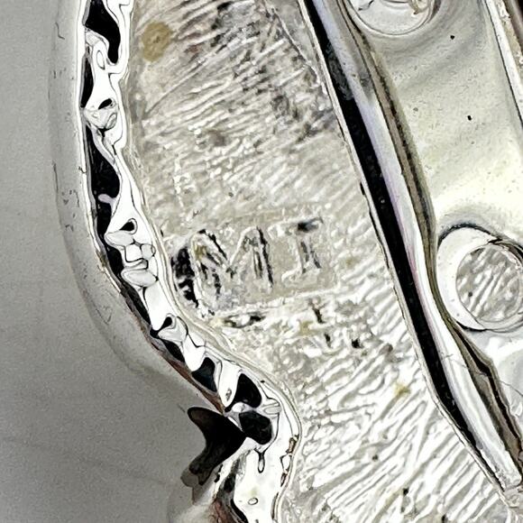 3” MJ Silver Tone Chrome Finish Crouching Panther Cat Converter Brooch Pendant - Picture 4 of 4